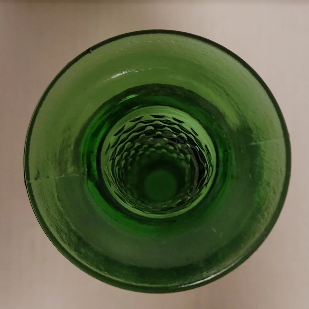 Vintage E.O. Brody Co. Green Glass Bud Vase